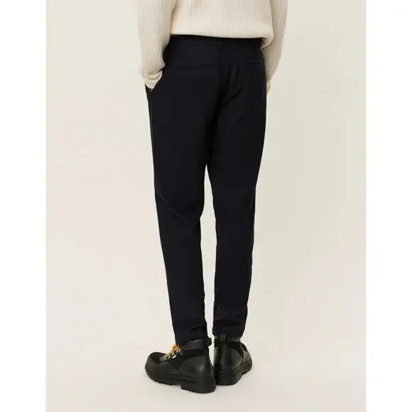 LES DEUX Como Reg Wool Suit Pants Dark Navy Melange Straight Fit Men's 31